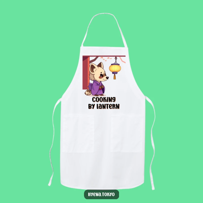 Funny Hyena Purple Kimono Lantern Fascination Apron - Cook with Calm!