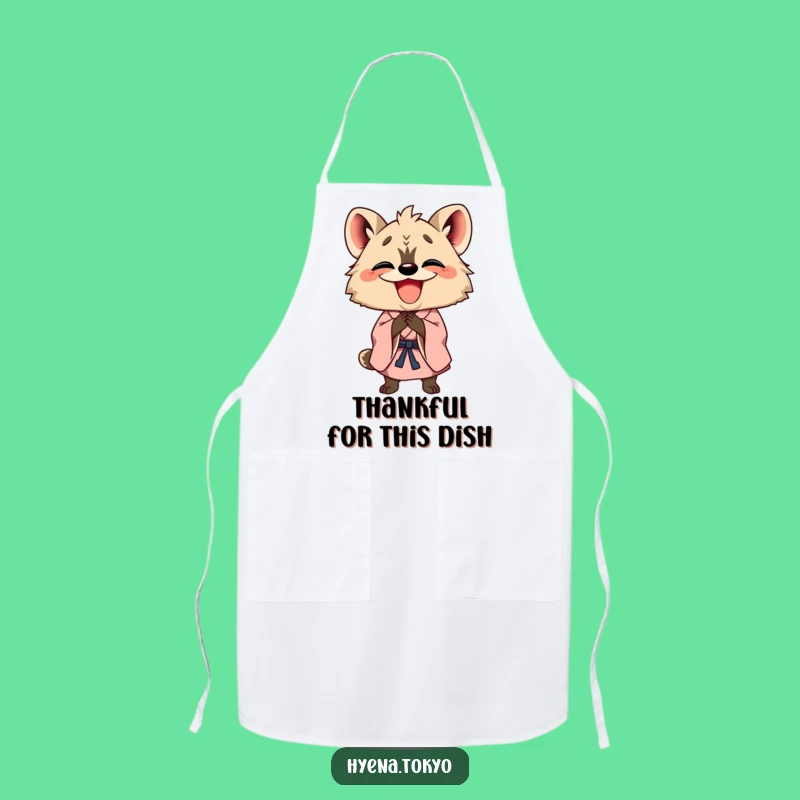 Funny Hyena Kimono Bowing Apron: Cheerful Kitchen Gift