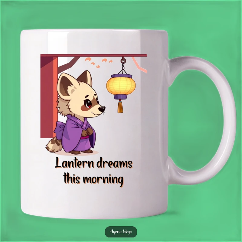 Funny Hyena Purple Kimono Lantern Fascination Mug - Whimsical Gift