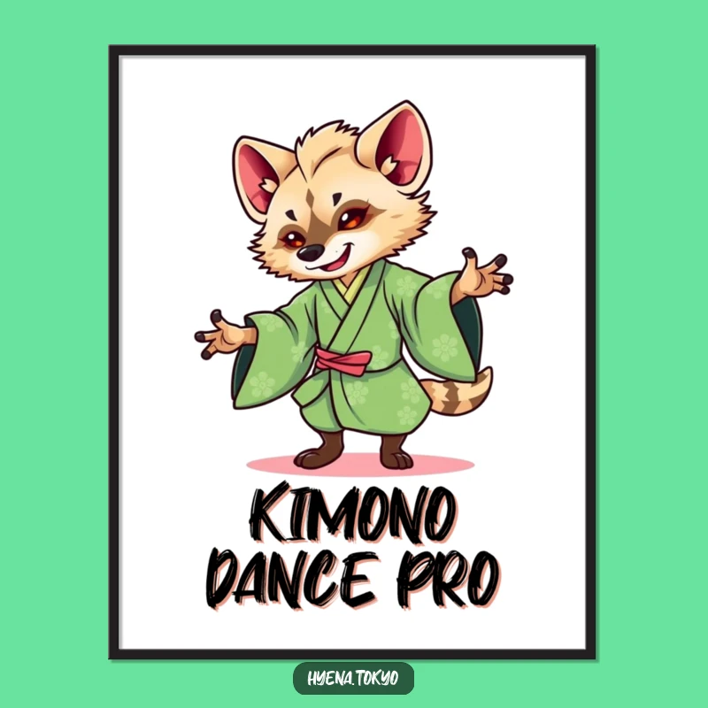 Funny Hyena Kimono Digital Art: Instant Elegant Download, Perfect Funny Gift