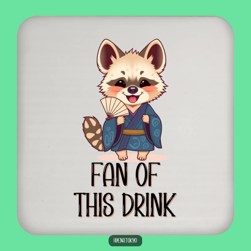 Funny Hyena Fan Coasters: Protect Surfaces with Style, Funny Gift Set