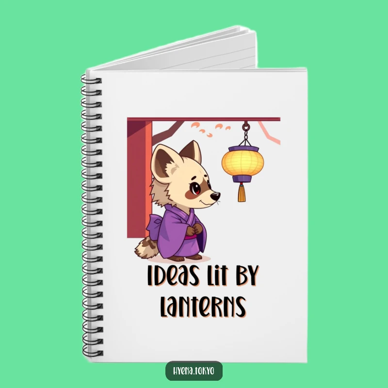 Funny Hyena Purple Kimono Lantern Fascination Notebook - Record Your Reflections!