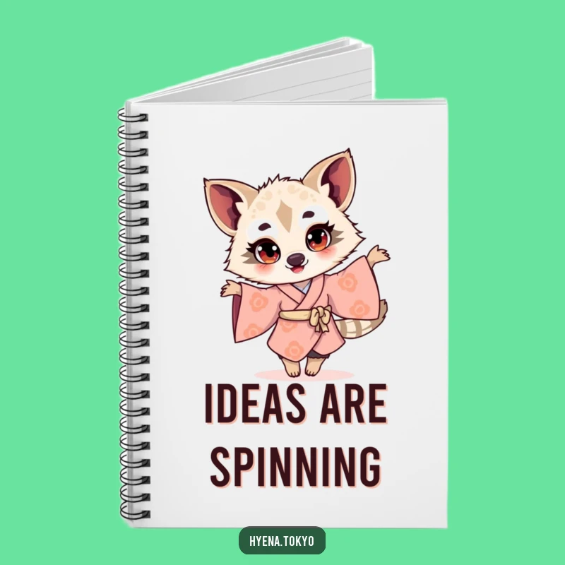 Funny Hyena Kimono Twirling Notebook: Joyful Journal Gift