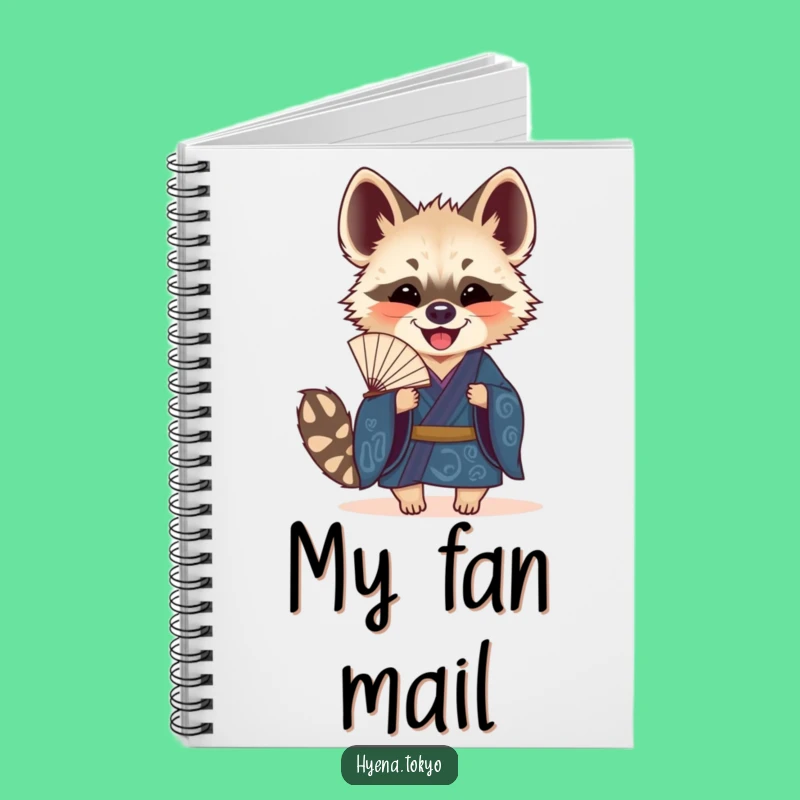 Funny Hyena Fan Notebook: Joyful Kimono Journal, Perfect Funny Gift