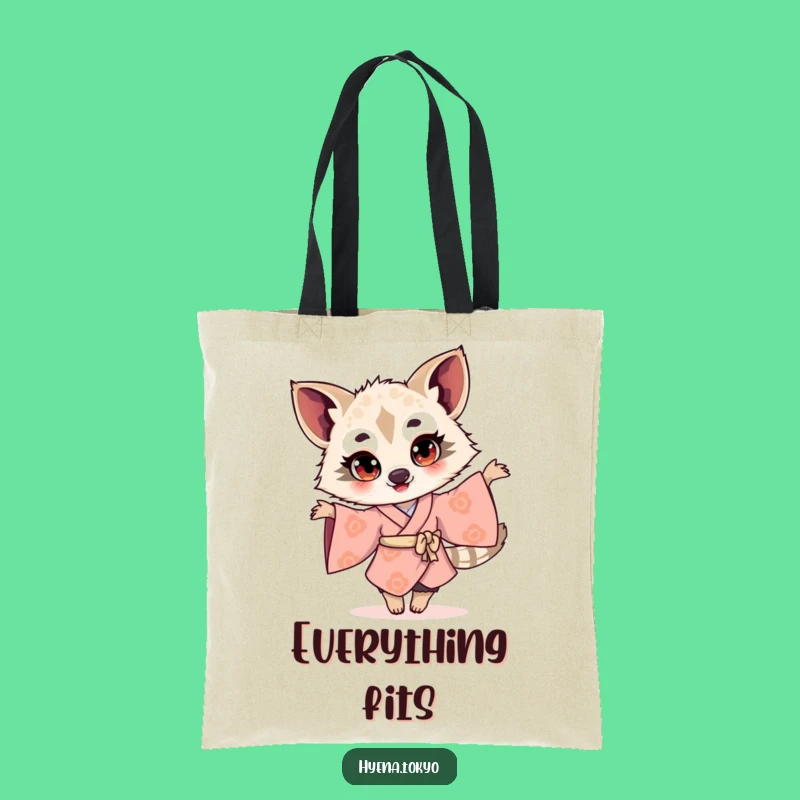 Funny Hyena Kimono Twirling Tote Bag: Joyful Carryall Gift