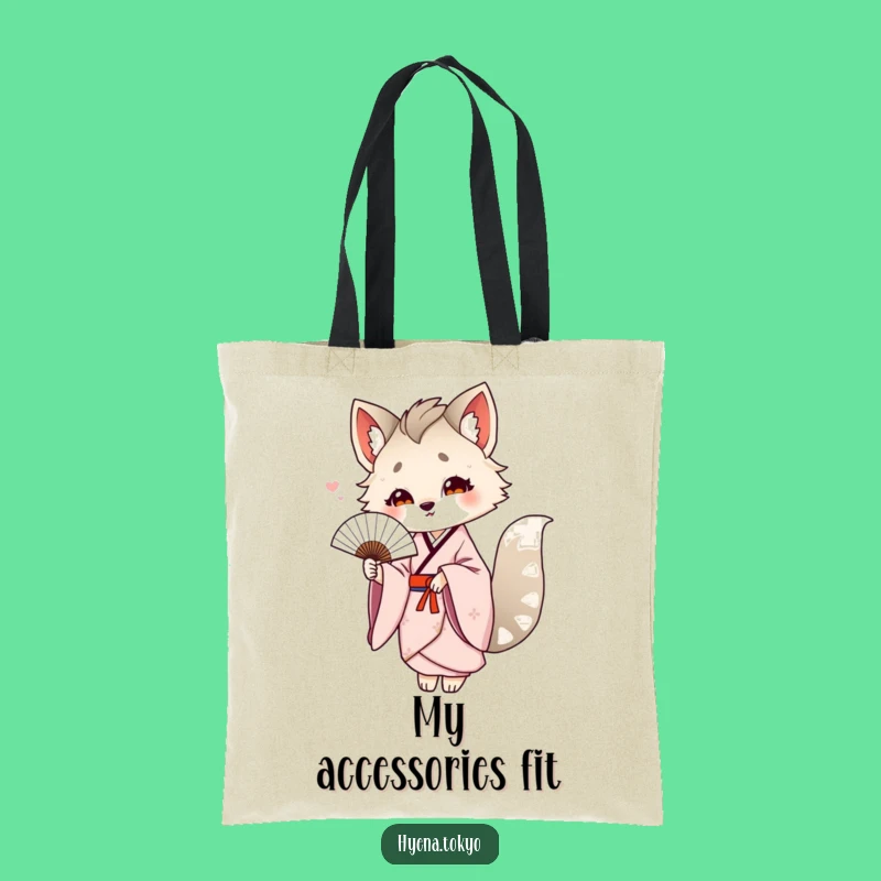 Funny Hyena Kimono Fan Tote Bag: Stylish Accessory Gift